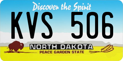 ND license plate KVS506