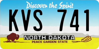 ND license plate KVS741