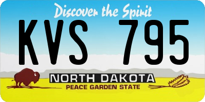 ND license plate KVS795