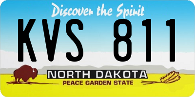 ND license plate KVS811