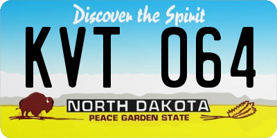 ND license plate KVT064