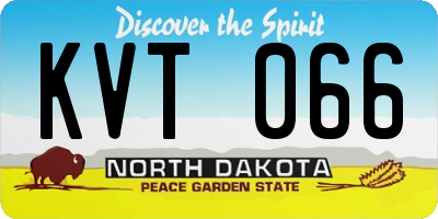 ND license plate KVT066