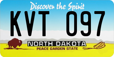 ND license plate KVT097