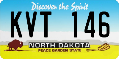 ND license plate KVT146