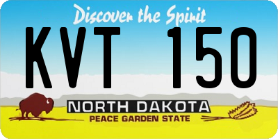 ND license plate KVT150