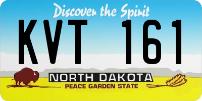 ND license plate KVT161