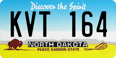 ND license plate KVT164