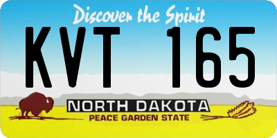 ND license plate KVT165