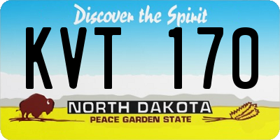 ND license plate KVT170