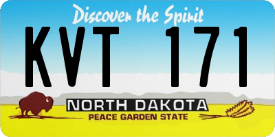 ND license plate KVT171