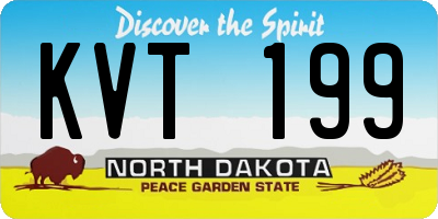 ND license plate KVT199