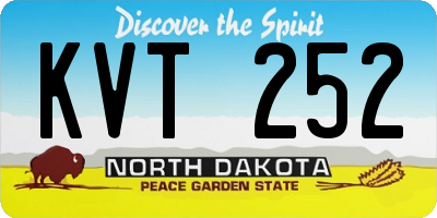ND license plate KVT252