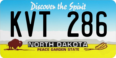 ND license plate KVT286