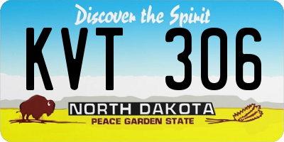 ND license plate KVT306