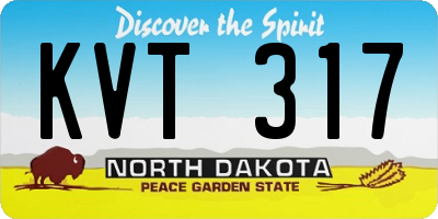 ND license plate KVT317