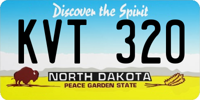 ND license plate KVT320