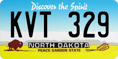 ND license plate KVT329