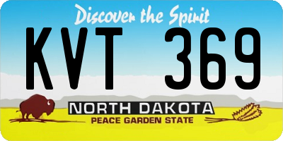 ND license plate KVT369