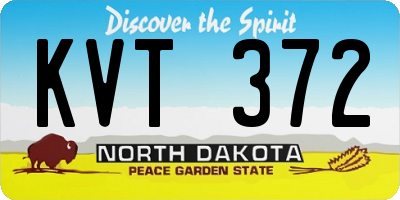 ND license plate KVT372