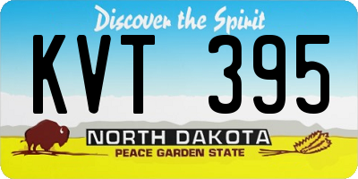 ND license plate KVT395