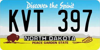 ND license plate KVT397