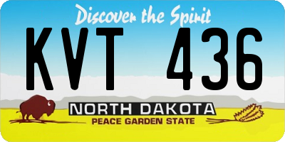 ND license plate KVT436