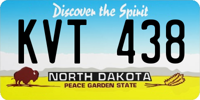 ND license plate KVT438