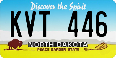 ND license plate KVT446