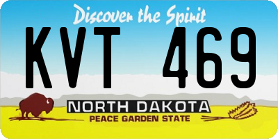 ND license plate KVT469