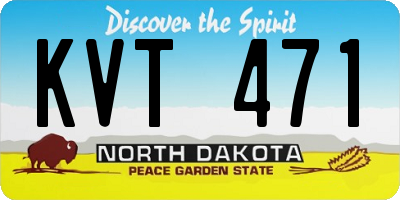 ND license plate KVT471