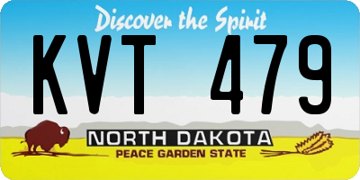 ND license plate KVT479