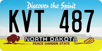 ND license plate KVT487