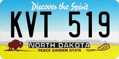 ND license plate KVT519