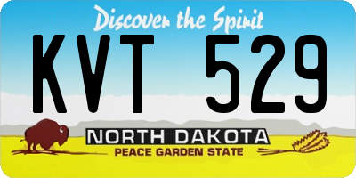 ND license plate KVT529