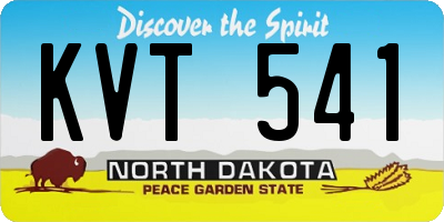 ND license plate KVT541