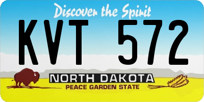 ND license plate KVT572