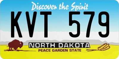 ND license plate KVT579