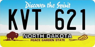 ND license plate KVT621