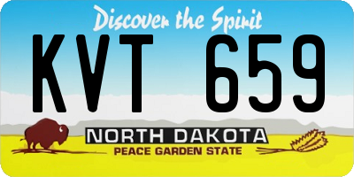 ND license plate KVT659