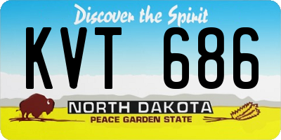ND license plate KVT686