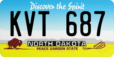 ND license plate KVT687