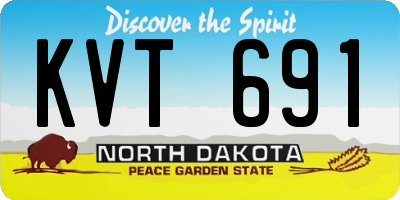 ND license plate KVT691