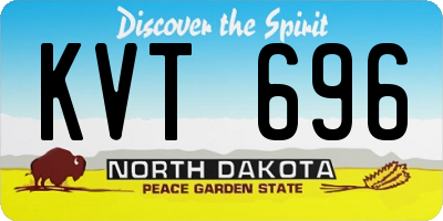 ND license plate KVT696