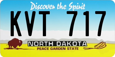 ND license plate KVT717