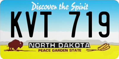 ND license plate KVT719
