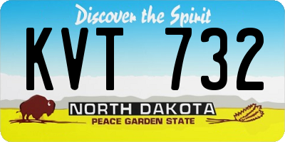 ND license plate KVT732