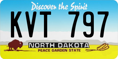 ND license plate KVT797