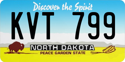 ND license plate KVT799