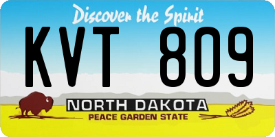 ND license plate KVT809