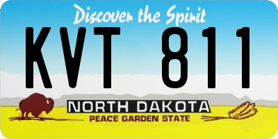 ND license plate KVT811